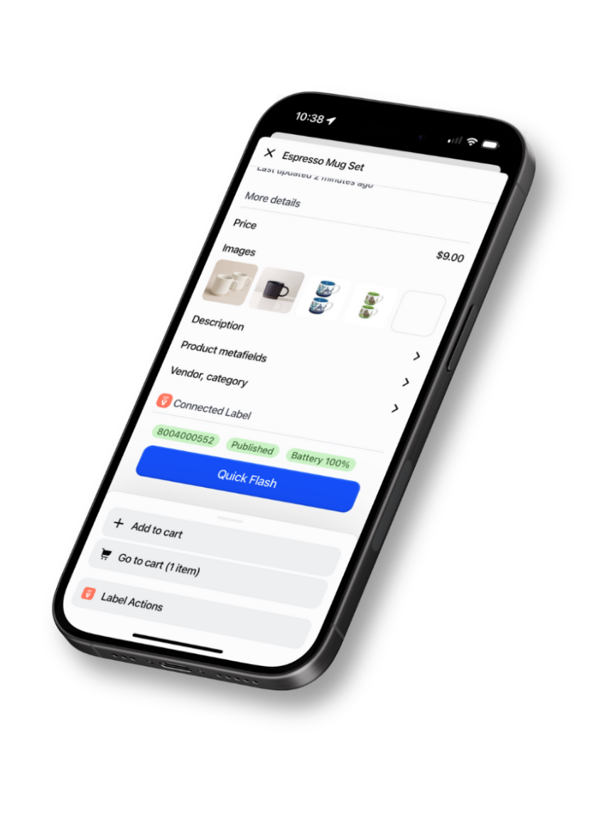 Shelva app interface